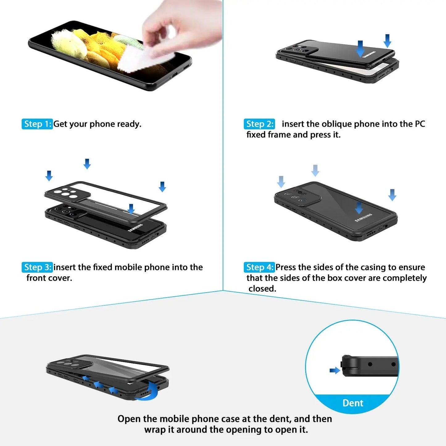 Samsung Galaxy S21 Ultra Waterproof Shockproof Case + Snap Deal.