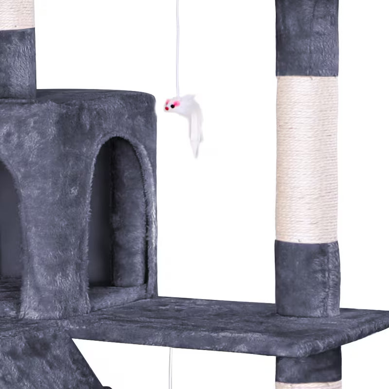 Cat Tree Scratching Post Scratcher Tower Condo House Furniture Wood 132 CM