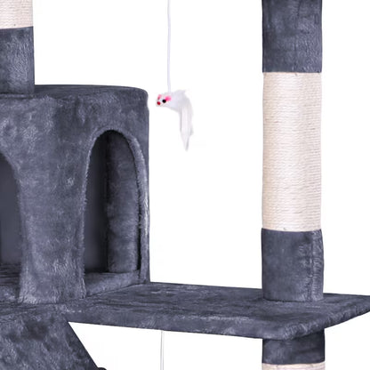 Cat Tree Scratching Post Scratcher Tower Condo House Furniture Wood 132 CM