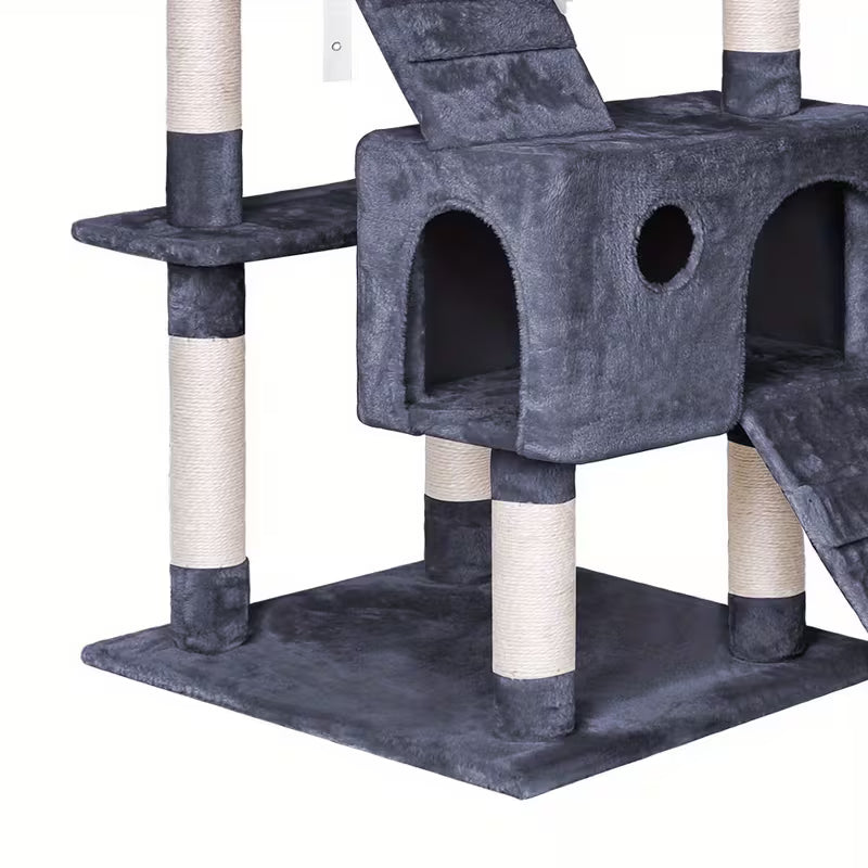 Cat Tree Scratching Post Scratcher Tower Condo House Furniture Wood 132 CM