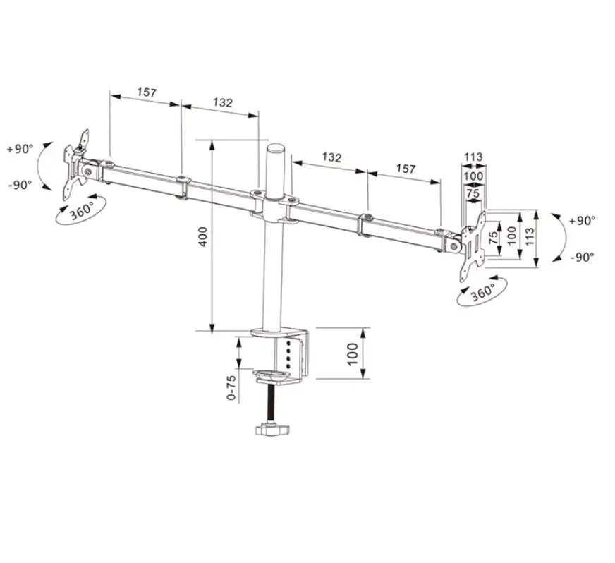 Universal Dual Monitor Arm 12 to 27 inch Promo +  Snap Deal.