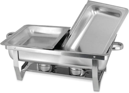 Chafing Dish Food Warmer Stove 11L 2 Compartment
