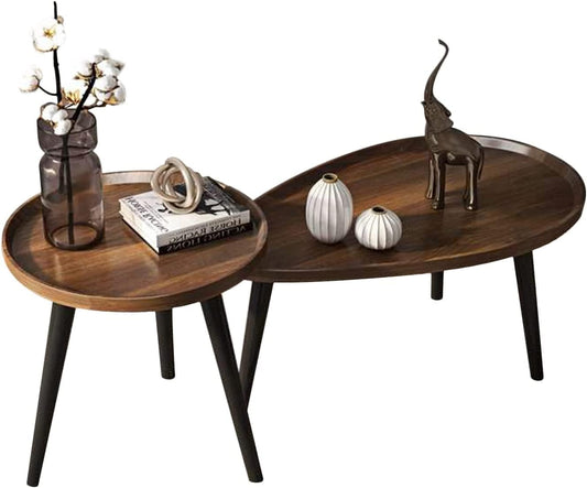 Industrial Nest Of Tables Wooden Coffee Sofa Side End Table