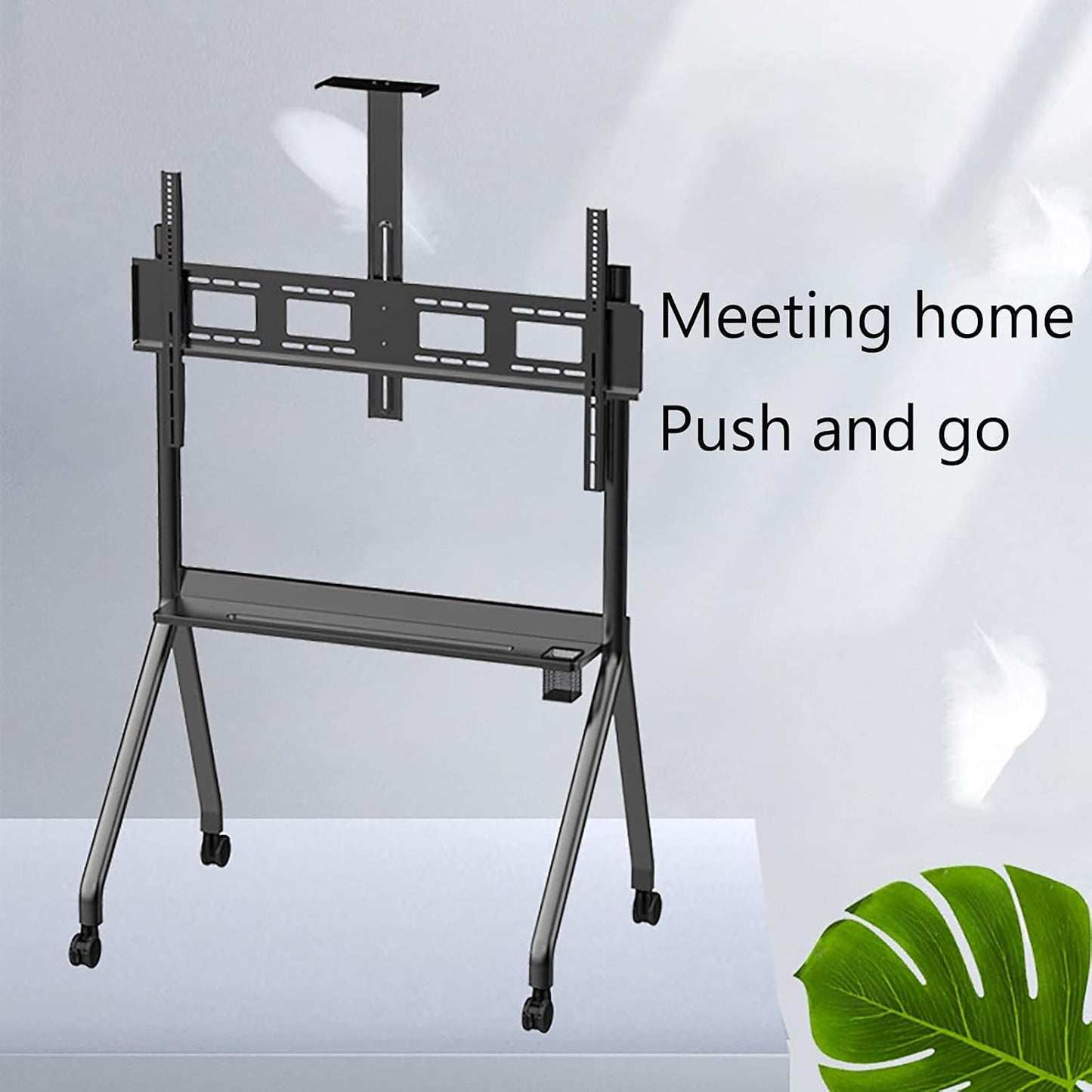 Universal TV Stand for Height Adjustable Mobile TV Cart for 55-120 Inch