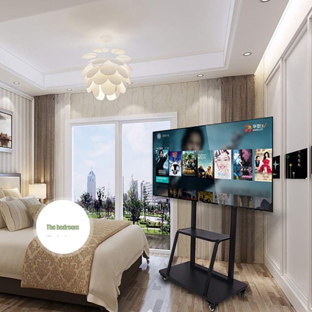 Tv Stand Cart Trolley 32 To 75 Inch Mobile Tv Cart Universal Flat Screen Rolling Trolley Console Stand +  Snap Deal.