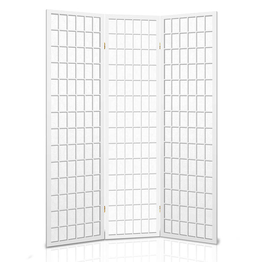 3 Panel Room Divider Screen 131x179cm White