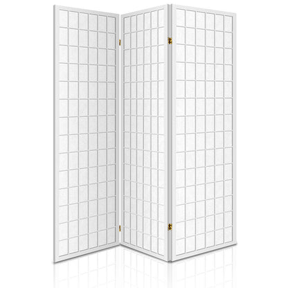 3 Panel Room Divider Screen 131x179cm White