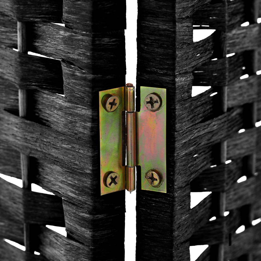 6 Panel Room Divider Screen 245x170cm Woven Black