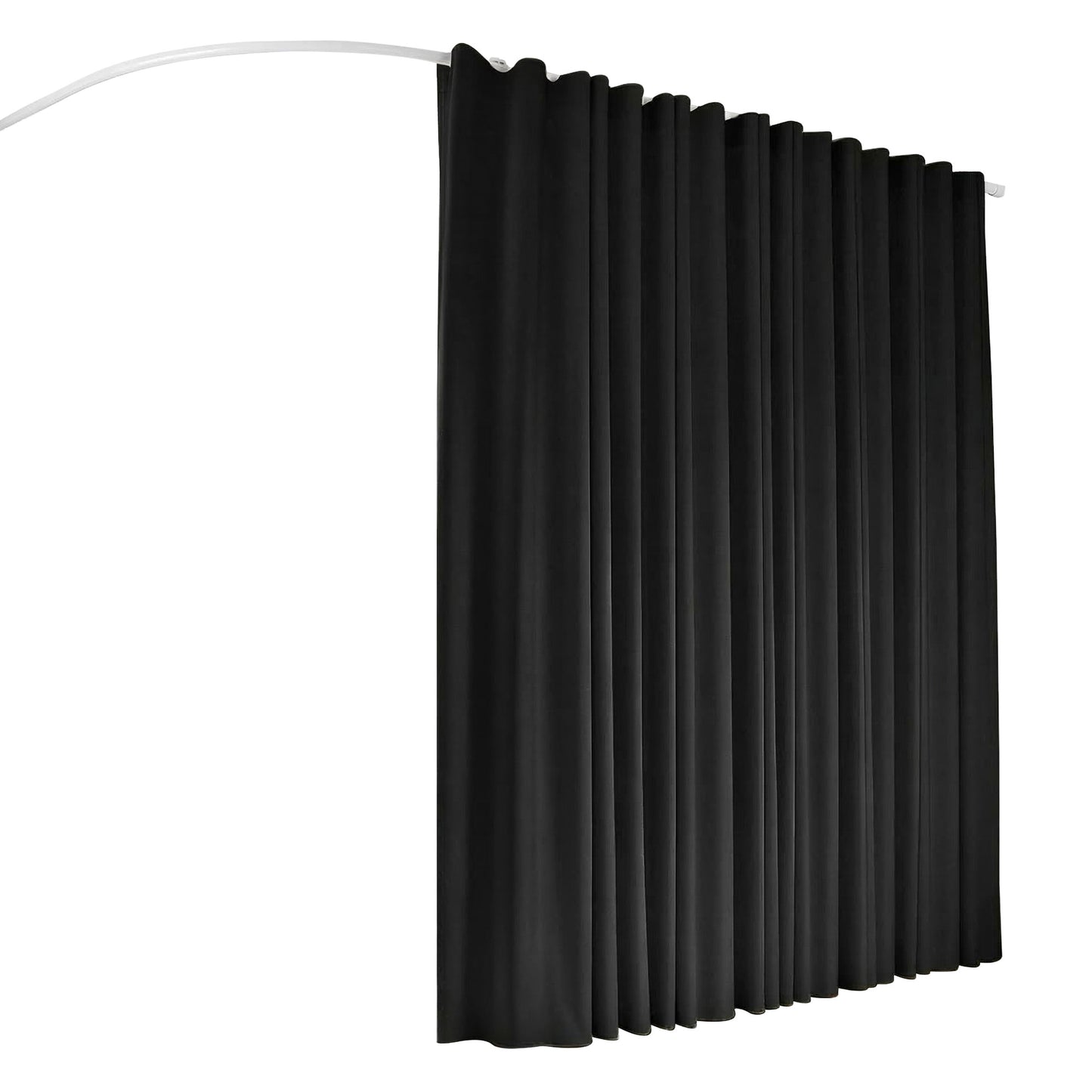 Room Divider Curtain Ceiling Mounted Track Sets Flexible Black