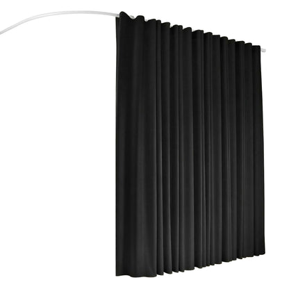 Room Divider Curtain Ceiling Mounted Track Sets Flexible Black