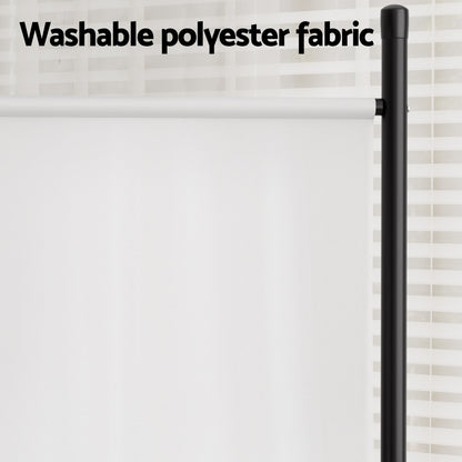 3 Panel Room Divider Screen 260x180cm Fabric White