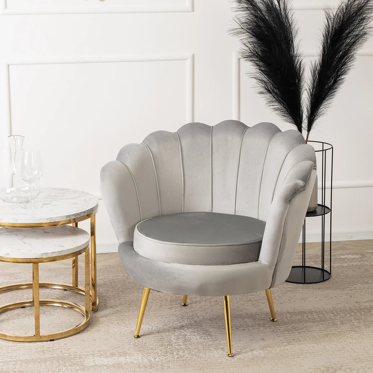 Comfortable Velvet Living Room Sofa Chair