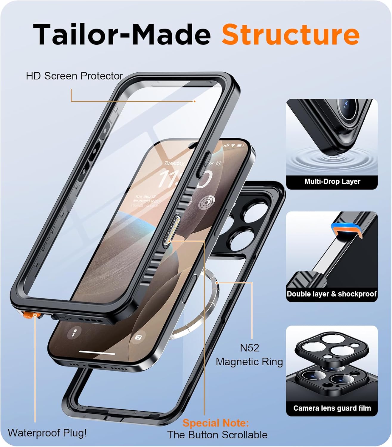 iPhone 16 Pro Max Waterproof Case